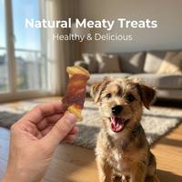 Friandises à mâcher riches en protéines pour chiens, à base de viande de canard séchée, enrichies en vitamines et minéraux, enrobées de canard et de poire, vente en gros