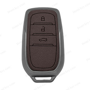 Housse de protection en cuir pour clé de voiture, design élégant, tendance, faite à la main, pour toyota, camry rav4 - Product Image 1