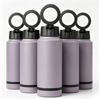 Gobelet isotherme 32oz 40oz en acier inoxydable à double paroi avec compartiment de rangement pour collations et couvercle magnétique
