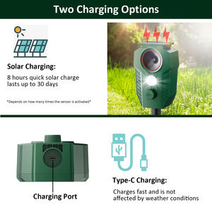 Dispositivos Repelentes <span class=keywords><strong>de</strong></span> Ciervos, Repelente Solar <span class=keywords><strong>de</strong></span> Animales para Asustar a Gatos, Ardillas, Conejos, Mapaches y Zorrillos para Patios y Jardines - Product Image 2