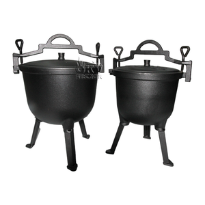 Olla Caldero de Hierro Fundido de 7L con Tapa y Patas de Trípode Plegables, Horno Holandés para Cocinar al Aire Libre, Olla para Guisos para Fogatas y Exteriores - Product Image 4