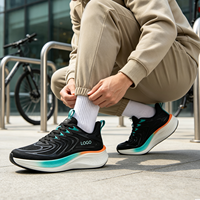 Chaussures de course pour hommes légères, respirantes, en maille, amortissantes, à semelle souple, à lacets, pour le jogging, la salle de sport, les sports de plein air