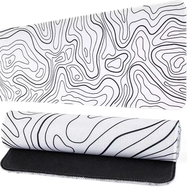 Custom Size Rectangular Office Desk Mats Rubber Mouse Pads for Gaming Waterproof with Box Packaging
