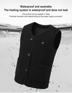 Nuova moda 16 Gilet riscaldato Gilet invernale senza maniche Gilet in pile scaldabici Usb giubbotto autoriscaldamento per donna uomo - Product Image 4