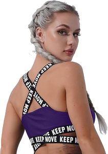 Personnalisable Spandex / Polyester Femmes Lettre <span class=keywords><strong>Croisé</strong></span> <span class=keywords><strong>Dos</strong></span> Rembourré Bretelles <span class=keywords><strong>Soutien</strong></span> Gym Yoga Sport Soutiens-<span class=keywords><strong>Gorge</strong></span> - Product Image 4