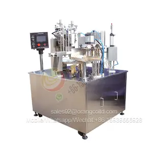 Full automatic rotary type mini ice cream cone and cup filling machine