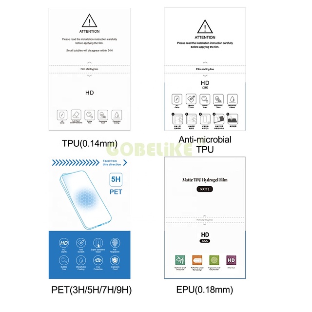 OEM ODM PET Hydrogel Film 14 12 11 10 5G Note 13 4G Pro K60 Phone Screen HD Soft  Film for Redmi