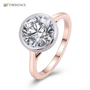 Nouvelle conception, anneaux en or rose 18 carats, diamants de laboratoire D VVS, anneaux fins, bijoux en or massif, bagues de fiançailles pour femmes, cadeau d'anniversaire - Product Image 2