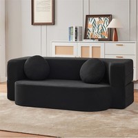 Moderno Sofá Cama Ecológico de Compresión para Sala de Estar con Futón Seccional Extensible y Colchoneta para Uso en Apartamentos, Hoteles y Villas