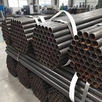 Tuyau en acier au carbone soudé ERW ASTM A53 Grade B, tube rond soudé pour conduite d'eau, structure de clôture et ingénierie de construction
