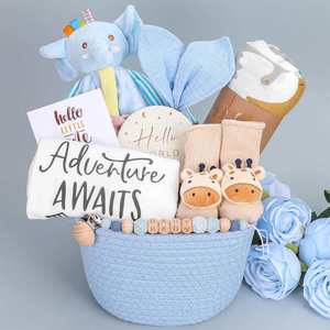 Canasta de Regalo para Bebés Recién Nacidos 2025, Canasta de Regalo Única para Bebés Niños, Regalos para Revelación de Género, Venta al Por Mayor - Product Image 1