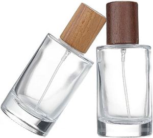 High Quality Luxury Design 50ml 100ml <b>Empty</b> Square Glass Perfume <b>Bottle</b> with Pump Sprayer and Crimp Cap Screen Printing - Product Image 1