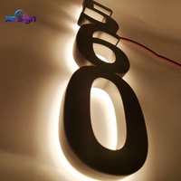 Enseigne lumineuse personnalisée haut de gamme avec logo rétroéclairé, IP65, LED, métal, 3D, transformateur AC, compatible HomeKit, télécommande, montage mural