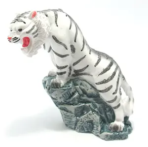 Patung hewan Polyresin untuk dekorasi rumah-harimau putih dengan kualitas tinggi harga murah 2023