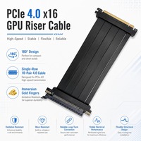 Câble d'extension PCIe 4.0 x16 pour carte graphique RTX 3080, rotation à 180 degrés, pleine vitesse, câble d'extension PCIe
