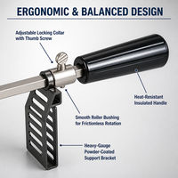 Kit de rôtissoire électrique en acier inoxydable avec moteur pour broche de barbecue, compatible universellement avec les grils, fumoirs et fours