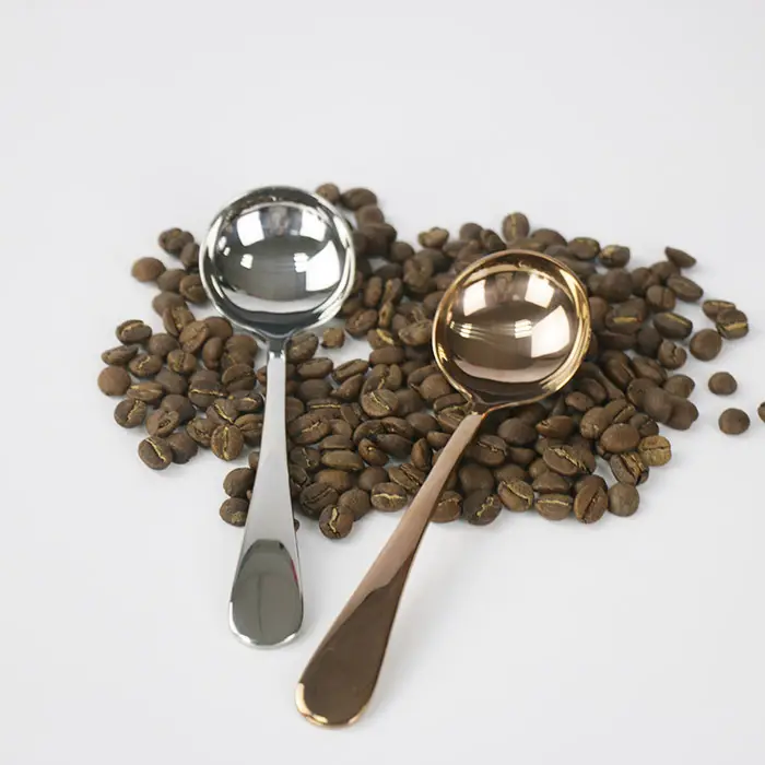 High Quality Kitchen Round Spoon Tea Coffee Scoop Cupping Spoon Tools Stainless Steel Coffee Measuring Spoons