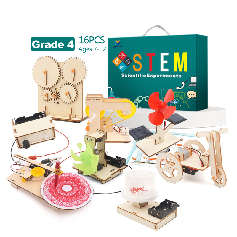 Customized Learning Science montessori educational Fun Wooden Student Kits DIY STEAM Diy Solar STEM Toys for kids 2023