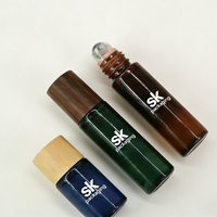 Échantillon Gratuit – Flacons de Parfum en Verre Rechargeables et Personnalisables, 3ml, 5ml, 8ml, 10ml, avec Bille de Massage Dégradée et Couvercle en Bois