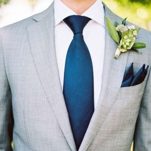 Conjunto de <span class=keywords><strong>Corbata</strong></span> y Pañuelo de Color Sólido Formal, <span class=keywords><strong>Corbata</strong></span> de Satén de Poliéster Reciclado con Certificación GRS para Hombres, para Bodas y Oficina - Product Image 2