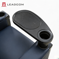 Siège de cinéma VIP en cuir véritable LEADCOM LS-821SP Premium Glider avec porte-gobelet intégré et plateau pivotant rotatif