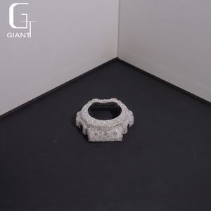 Boîtier de montre en diamant Moissanite DW6900, serti de diamants, passe le testeur de diamants, argent sterling 925, Moissanite VVS, boîtier de montre pour homme et femme - Product Image 3