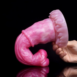 NNSX 9 Inch Length Horse <b>Dildo</b> Peach Color Flower Head Cock for Female Male Masturbation <b>Dildo</b> Anal Vagina Massager Sex Toys - Product Image 5