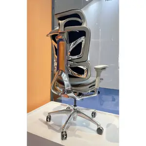 Silla de oficina ejecutiva de cuero de lujo, silla ergonómica ejecutiva de alta calidad para ordenador, novedad