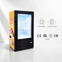 Vitrine de présentation de gelato et de crème glacée Meisda SD50 50L à température unique, mini-congélateur de table à refroidissement direct