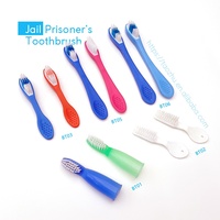 Brosse à dents pour adultes Jail's avec poils en nylon moyens, manche en plastique, couleur personnalisable et marque du client - Plusieurs tailles disponibles