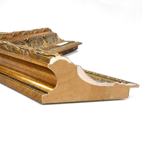 Cadres photo en bois massif doré orné de style rétro, moulures de cadre en pin de haute qualité pour toiles de peinture sur mesure de grande taille, prix d'usine