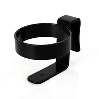 Support de tasse en acier noir thermolaqué sur mesure, fabriqué avec précision, avec trou de fixation