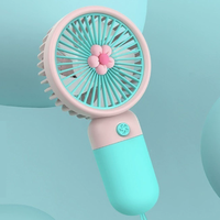 Ventilador Eléctrico de Mano con Diseño de Flores y Frutas, Pequeño y Portátil, Personalizable OEM, Promoción de Verano