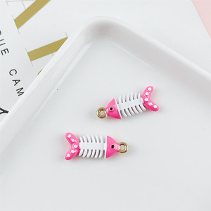 Dijes de Aleación Esmaltada con Forma de Estrella de Mar, Espina de Pescado, Serie Marina, Estrella del Océano, Lindos y Coloridos - Product Image 4