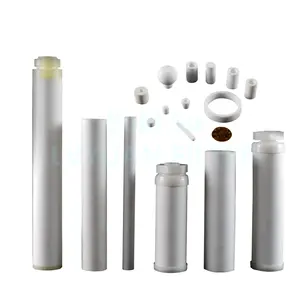 Tornillo de tubo de vela de filtro de plástico poroso sinterizado con PE Polietileno PTFE PA Carbono PVDF