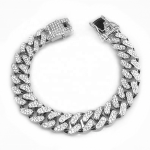 Precio al por mayor Gargantilla Bling Hip Hop de 12.5mm, Cadena de Eslabones Cubanos Gruesos Iced Out en Plata o Oro, Joyerí<span class=keywords><strong>a</strong></span> para Hombre y Mujer - Product Image 4