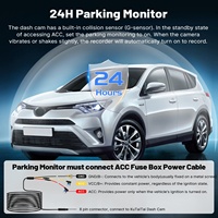 Caméra de tableau de bord OEM en gros, avant 4K + arrière 1080P, pour Toyota RAV4 2022-2024, avec moniteur de stationnement, capteur G, WiFi et application, Plug & Play, 128 Go
