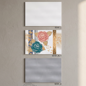 Azulejos de pared de cerámica brillante de 300x450mm de alta calidad, diseño moderno de espejo 3D, acabado esmaltado pulido, decoración de baño - Product Image 2