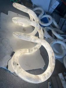 Jylighting Maatwerk Kunstmatige Marmer Lange Unieke Vorm Albast Project Verlichtingsoplossingen Hanglamp - Product Image 4