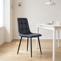 Chaise de salle à manger simple et moderne pour la maison, avec cadre en fer élégant, coussin léger et stable, pour restaurant, hôtel, balcon, salon, avec dossier, pour table à manger