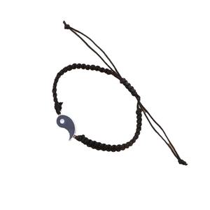Alla moda Yin Yang <span class=keywords><strong>per</strong></span> bracciale <span class=keywords><strong>per</strong></span> coppie in bianco e nero intrecciato Tai Chi Bagua a lunga distanza Touch gioielli in lega materiale - Product Image 6