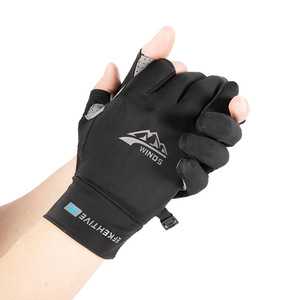 Guantes de Pesca Ligeros con Dos Dedos Descubiertos, Transpirables, con Protección Solar, para Uso en Exteriores - Product Image 2