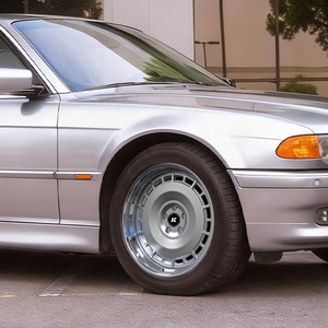 Jantes forgées en aluminium de qualité aérospatiale haute performance 20x9 20x11, design maille profonde, centre argenté pour tuning de voitures E38 - Product Image 5