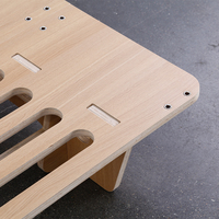 Derniers modèles de lit Cadre de lit en bois de chêne massif Plate-forme durable Mobilier Cadre de lit en bois moderne Vente en gros