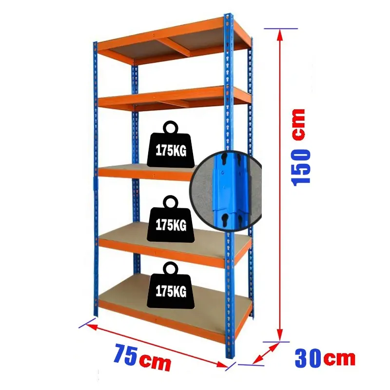 Heavy Duty Shelf Heavy Duty 5 Shelves Boltless Racks Warehouse Metal Shelf Garage Storage Shelving Racking