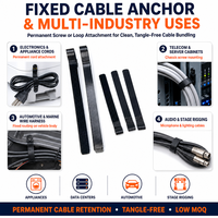 Attaches de câble de fixation fils cordons organisateur de fil sangles réglable réutilisable autobloquant dos à dos crochet et boucle