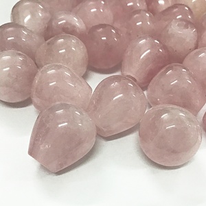 Globos de cuarzo rosa Bolas de cristal natural para hacer joyas Cuentas de cristal grandes para rodillos de masaje facial - Product Image 5