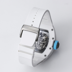 Montre en céramique blanche de qualité supérieure, mouvement intégré double barillet personnalisé, verre saphir double anti-reflet - Product Image 5