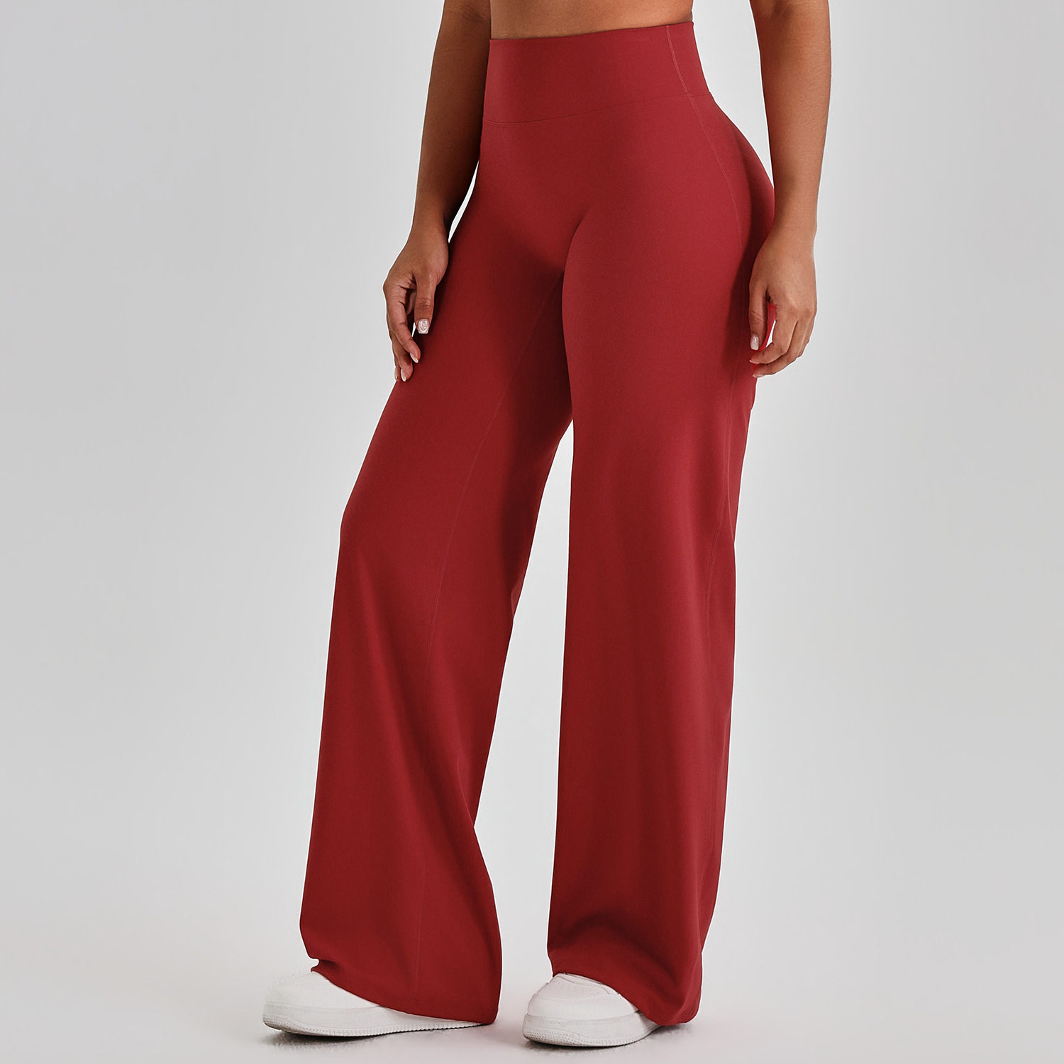 High Waist Slim Elastic Quick Dry Fitness Yoga Pants Women Workout Flare Wide Leg Breathable Alphalete Flare Leggings
