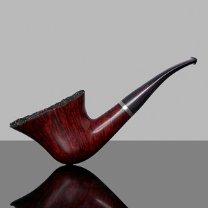 Handmade Bent Tobacco Pipe Heather Wood Large Pufferfish Shape 3mm Mouthpiece Wholesale For Smoking - Product Image 2